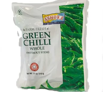 Ashoka Green Chili Whole Without Stem – 310 GM