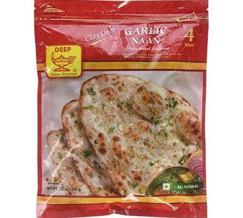 Deep Garlic Naan – 4 Piece