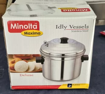 Idly Cooker+ 4 Plates Minolta Stainless Steel-Brand New In Box-Idli Cooker Maker